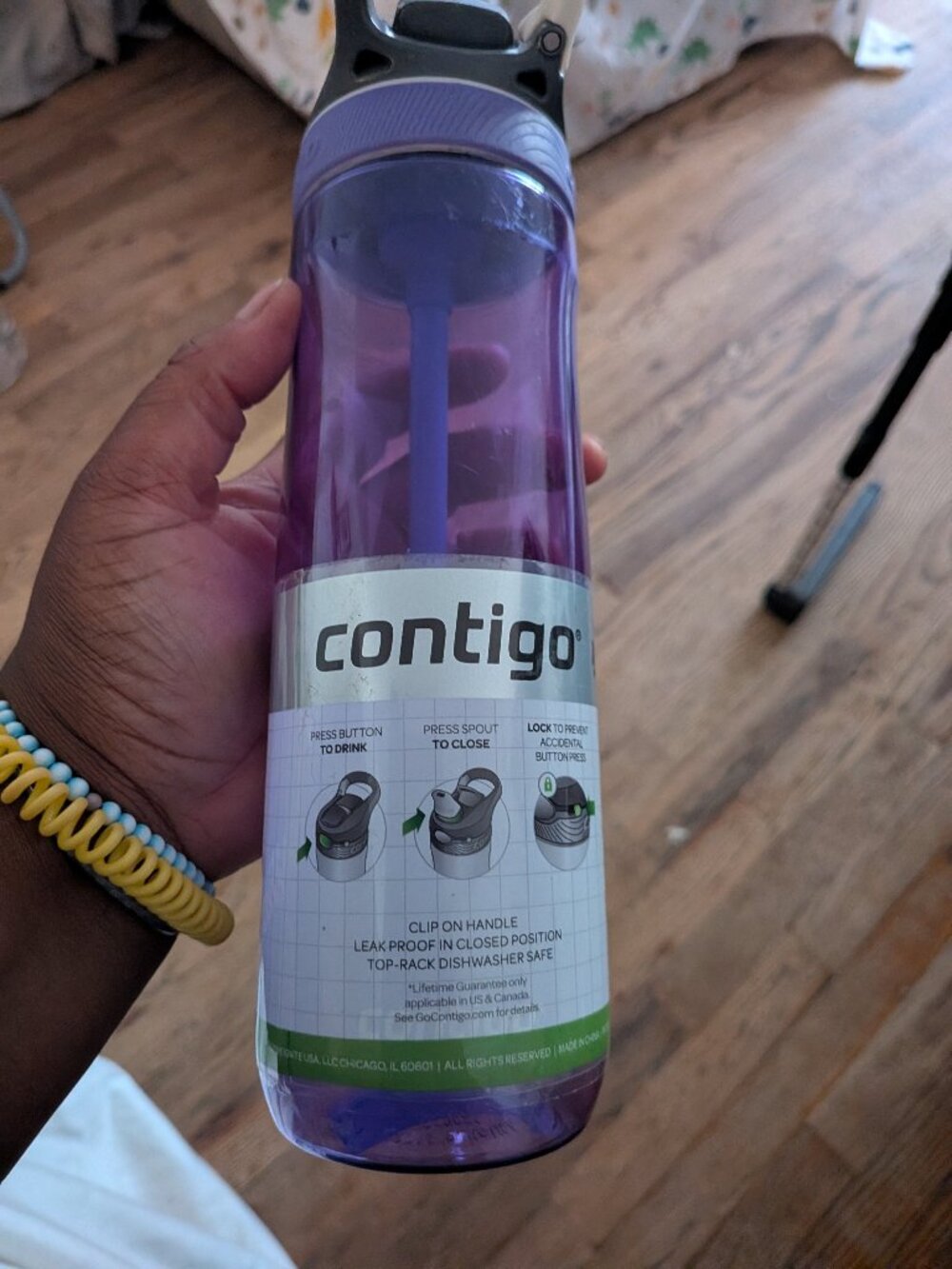 24 oz Contigo Water Bottle (Purple)